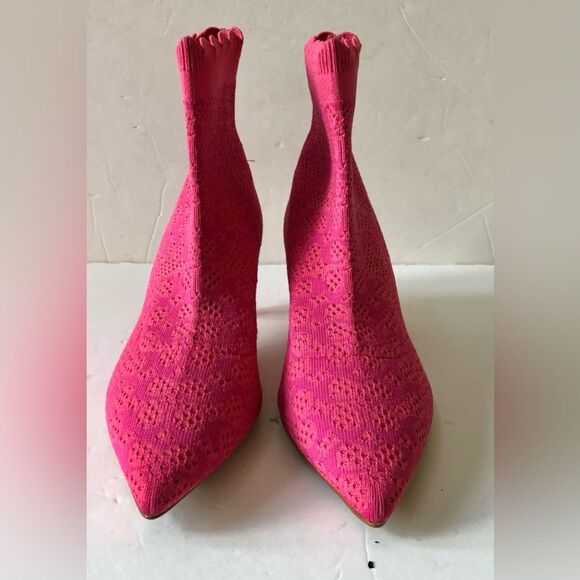 JEWEL BOOTIE COACH WOMEN'S SIZE 5.5 B KNIT UPPER PINK RUBBER OUTSOLE PULLON, - Picture 2 of 15